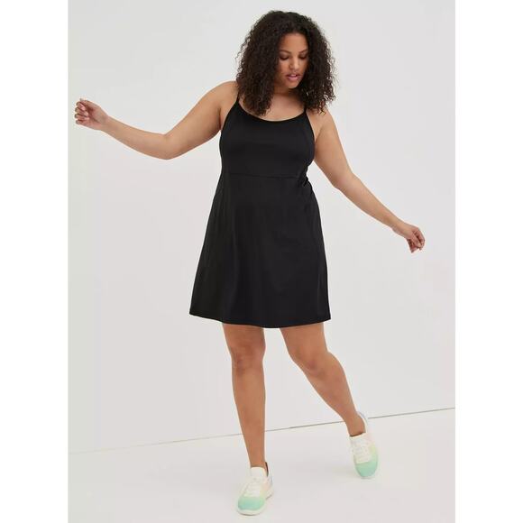 Torrid 4X Black Activewear Dress w Bike Shorts and Pockets Athleisure Outdoors - Picture 1 of 7